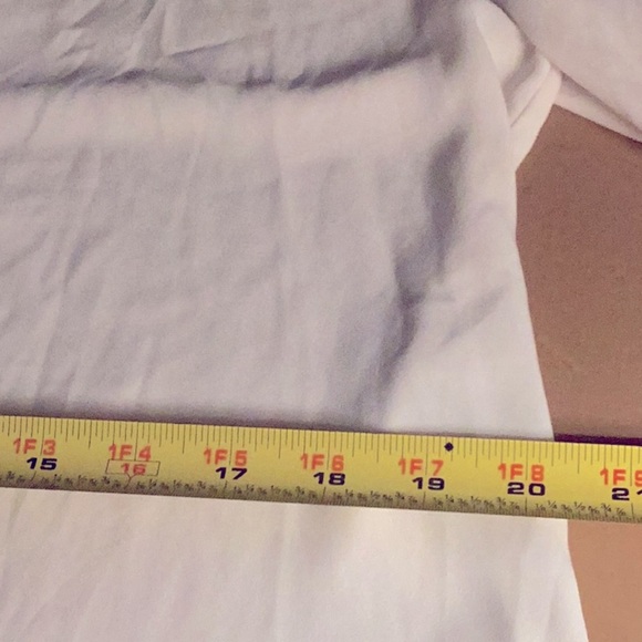 FOREVER 21 WHITE BLOUSE WITH A LEATHER  COLLAR. - Picture 13 of 14